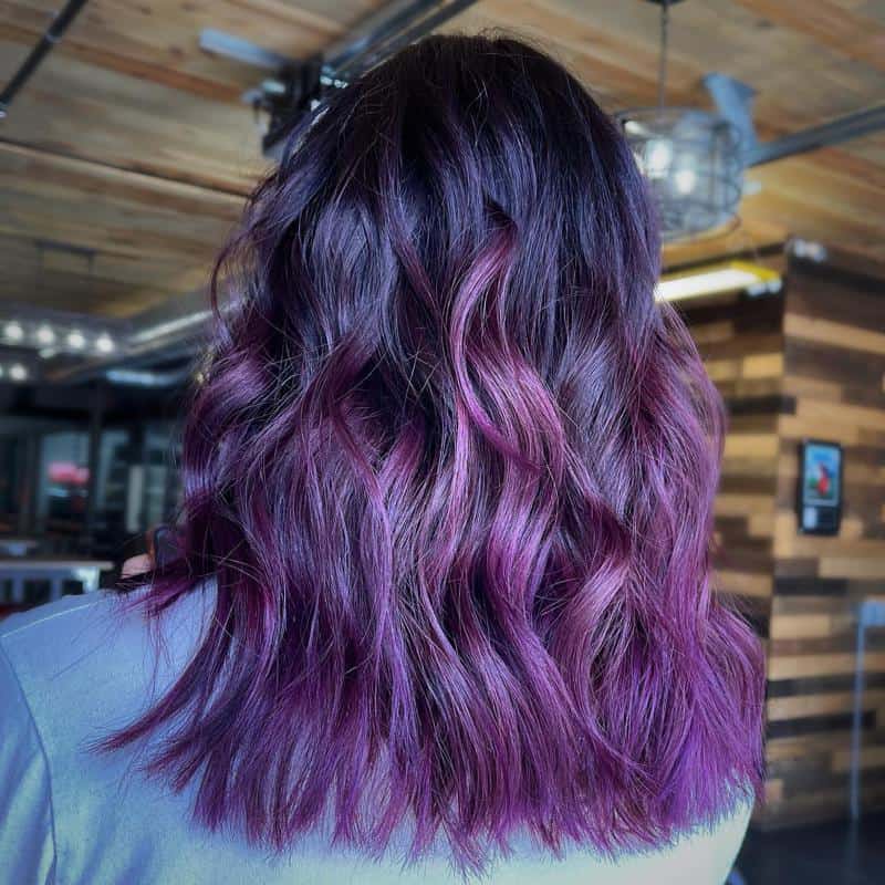 Black To Purple Ombre 2