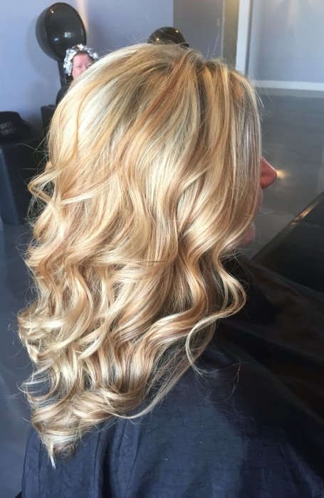 Blonde Hair Color With Caramel Highlights