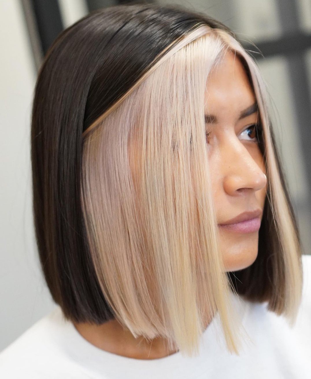 Blonde Peekaboo Highlights for Lob