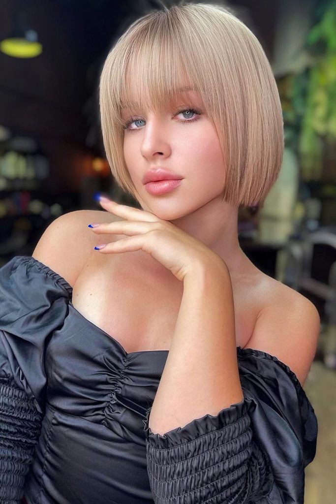 Blunt Bob With A Fringe