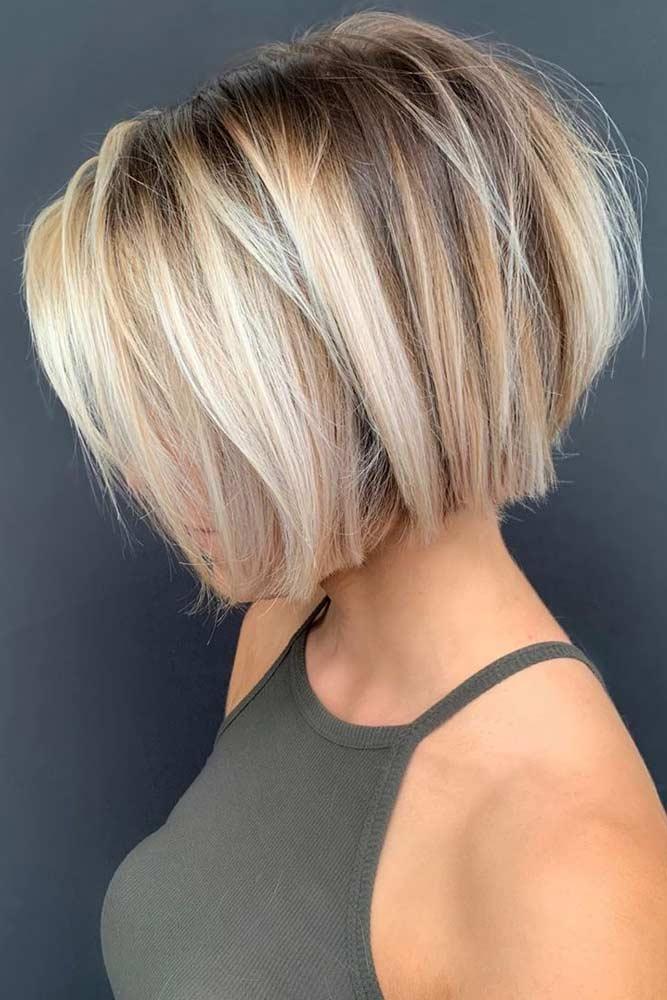 Bob With Chunky Balayage #shorthaircuts #haircuts #bobhaircut