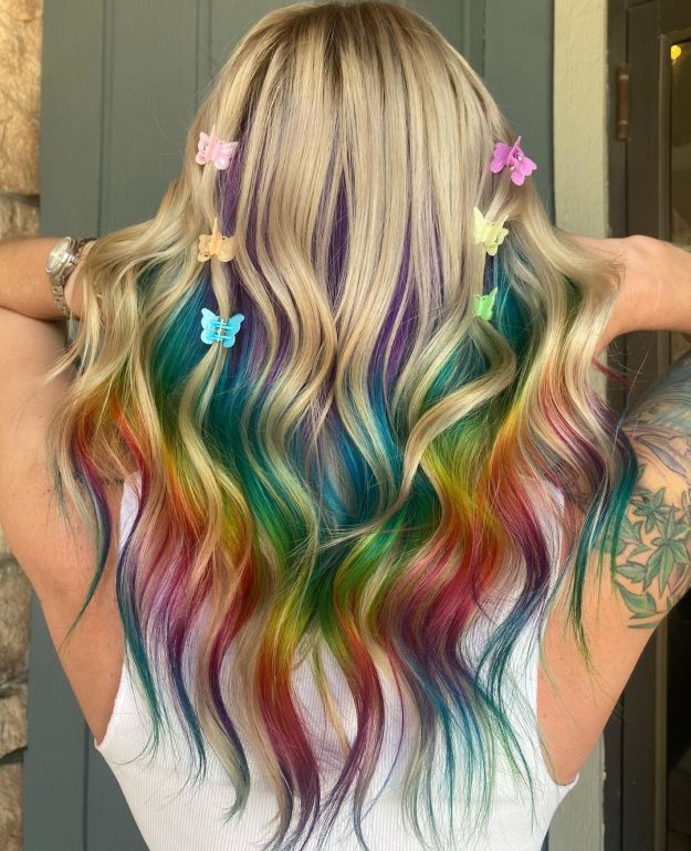 Bright Colors on Blonde Hair
