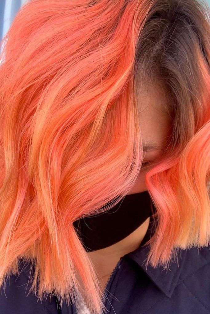 Bright Coral Hair