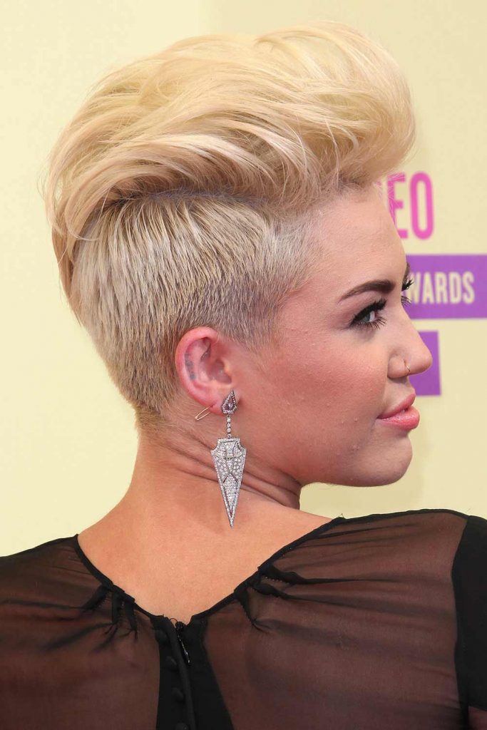 Brushed Up Long Pixie Cut With Short Sides by Miley Cyrus #shorthaircut #longpixie
