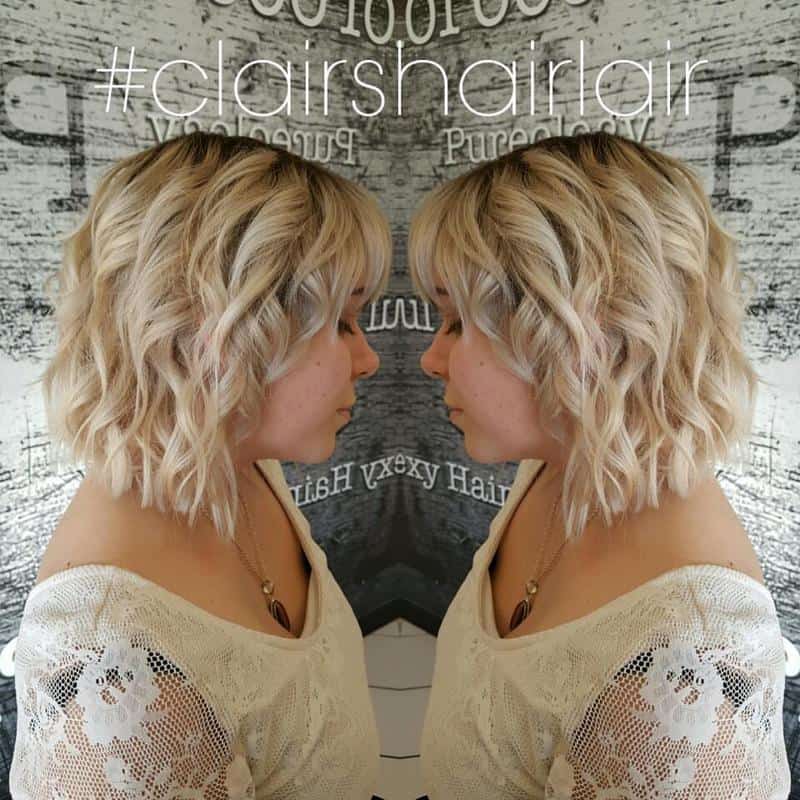 Curly blond A-Line Bob Hairstyle