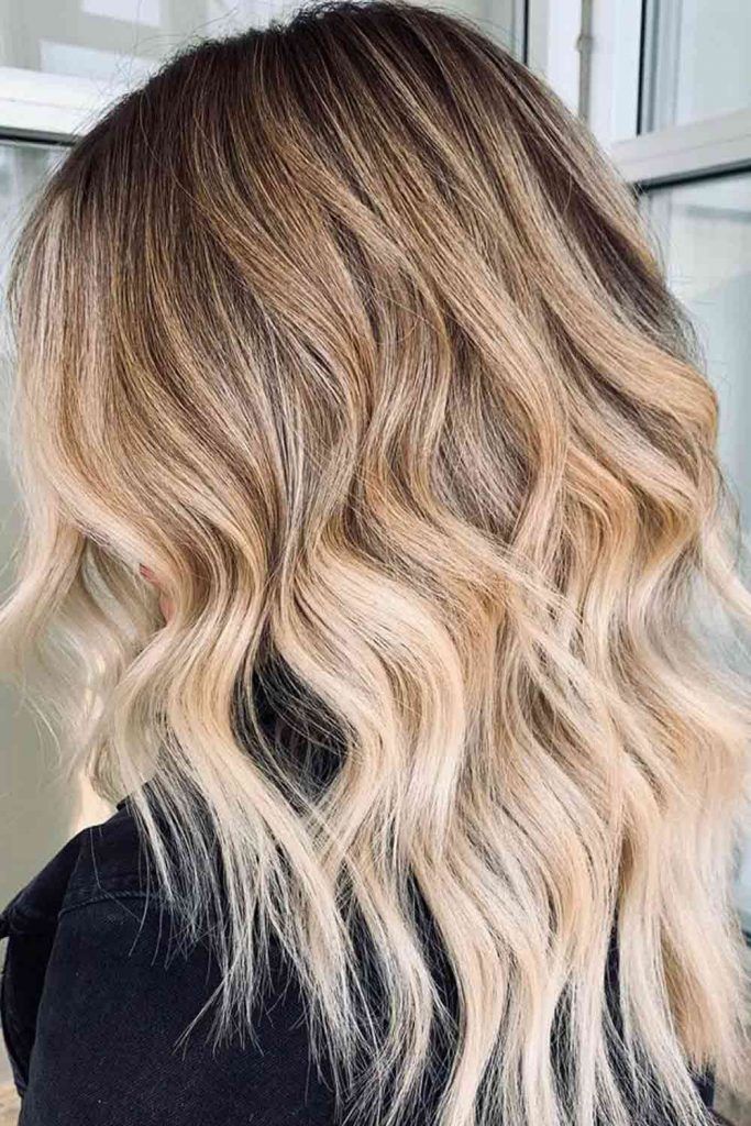 Dark Blonde Wavy Balayage