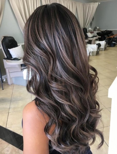 Dark Brown Hair With Ash Blonde Highlights