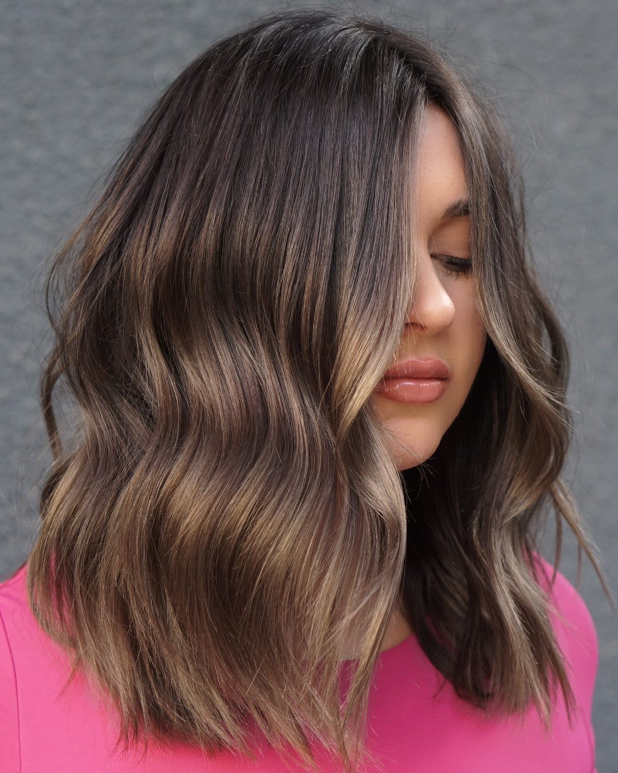 Dark Mushroom Blonde Hair on Long Bob