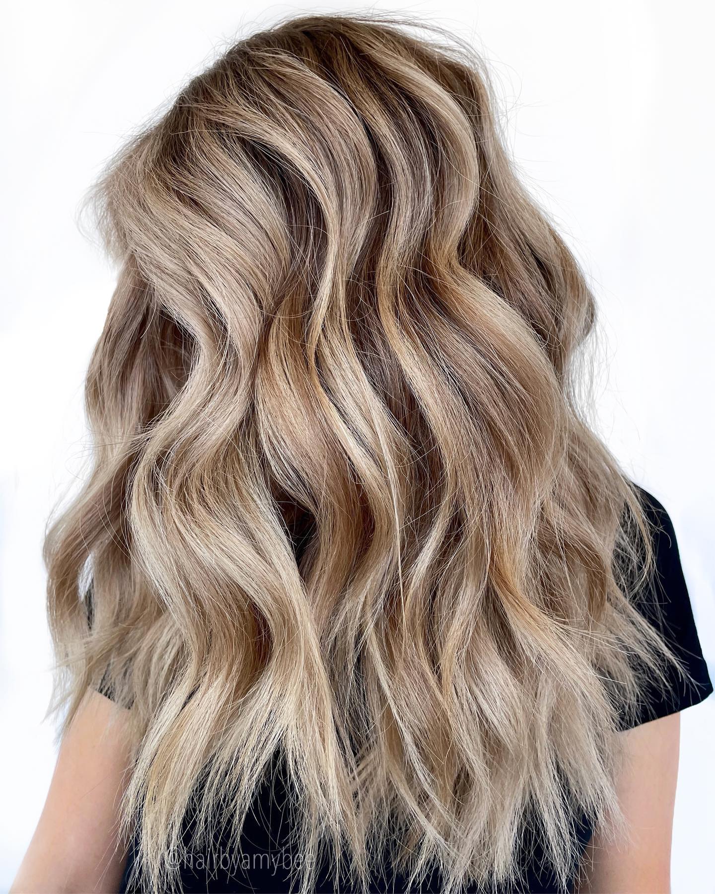 Dark Sandy Blonde on Thick Wavy Hair