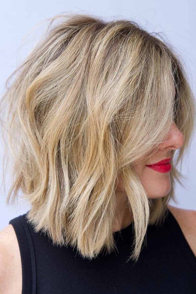 Dishwater Blonde Bob With Layers