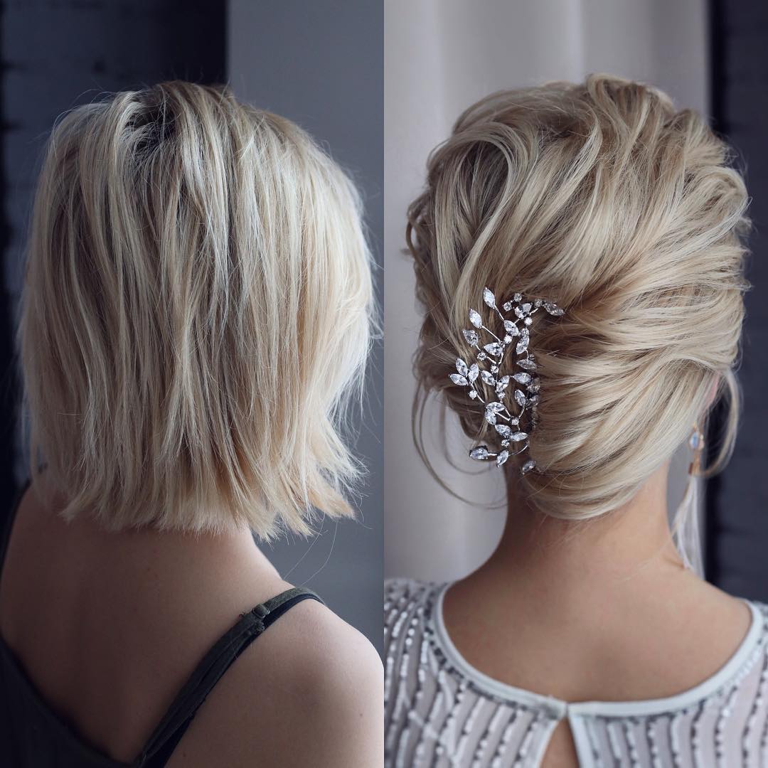 French Twist Updo For Short Hair