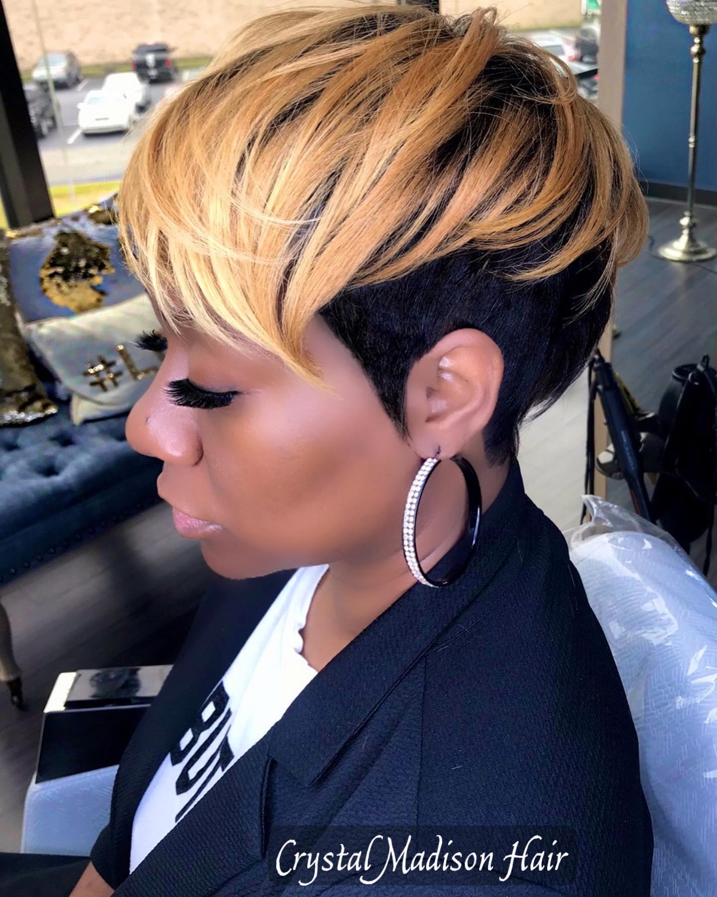 Ginger Blonde Hair Color on Pixie Cut