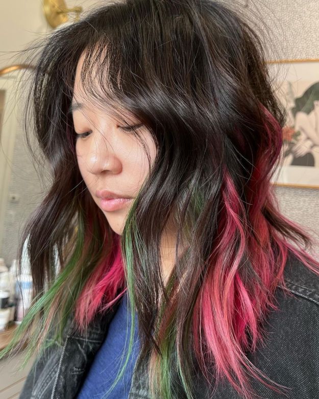 Green and Pink Highlights
