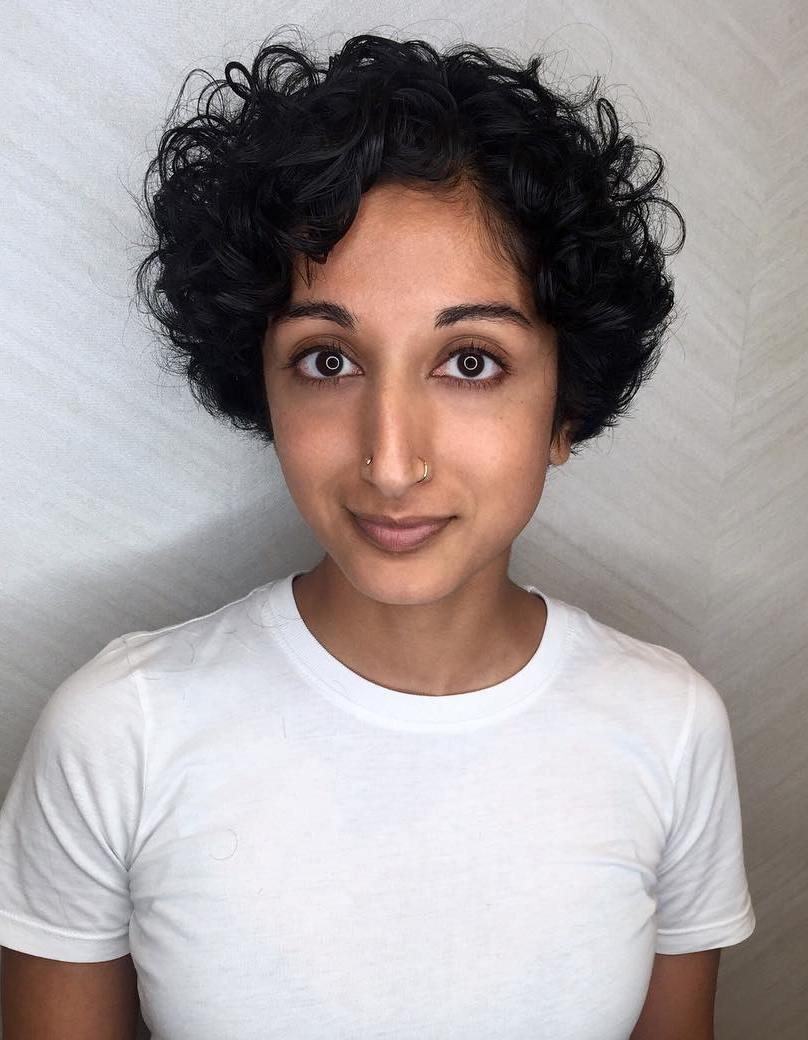 Indian Short Layered Curly Cut