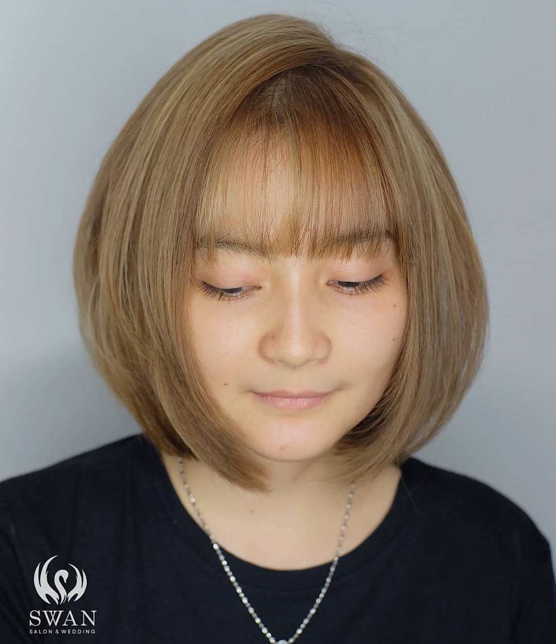 Korean Bob With Thin Bangs