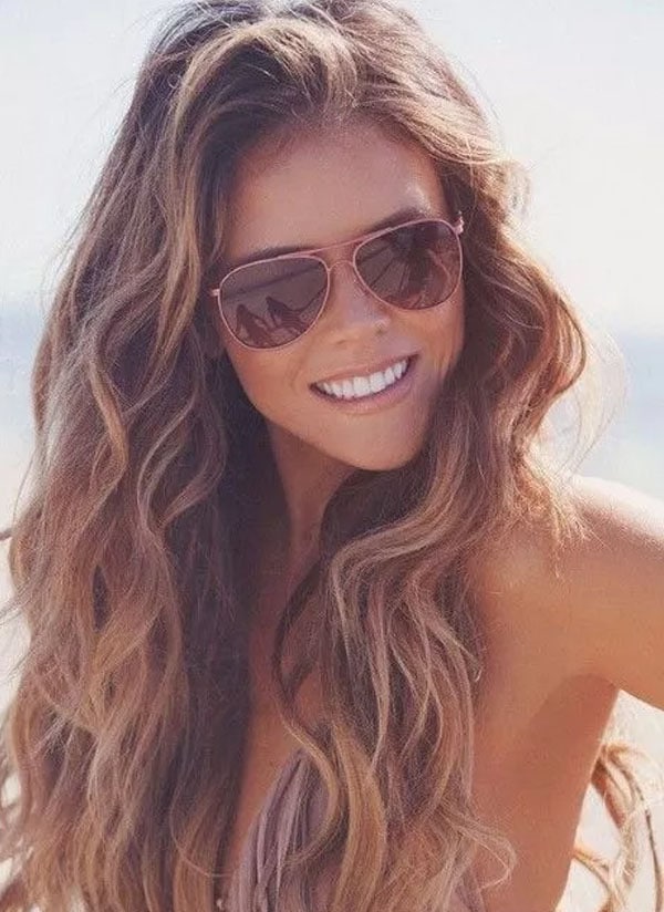 Light Brown Beach Waves