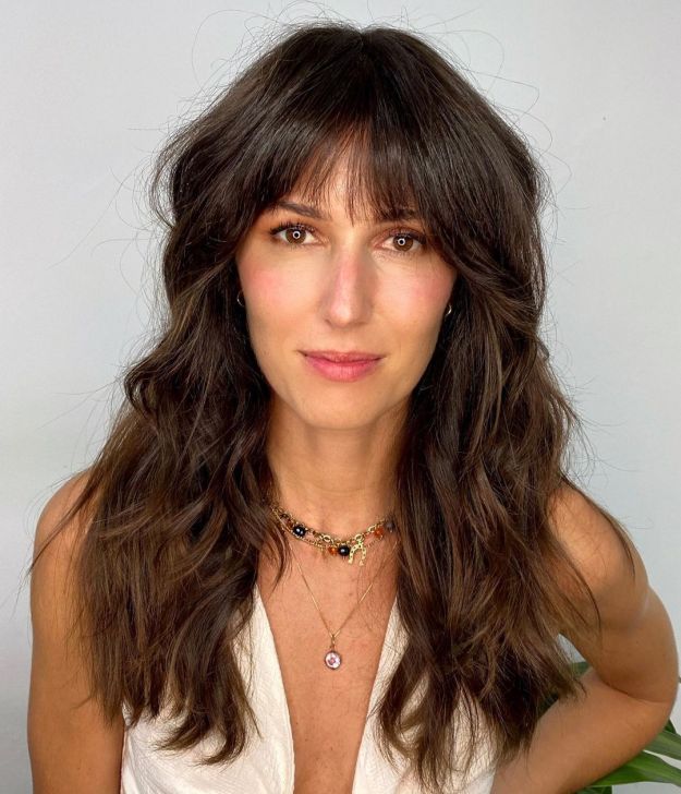 Long Cut with Bangs for Fine Hair