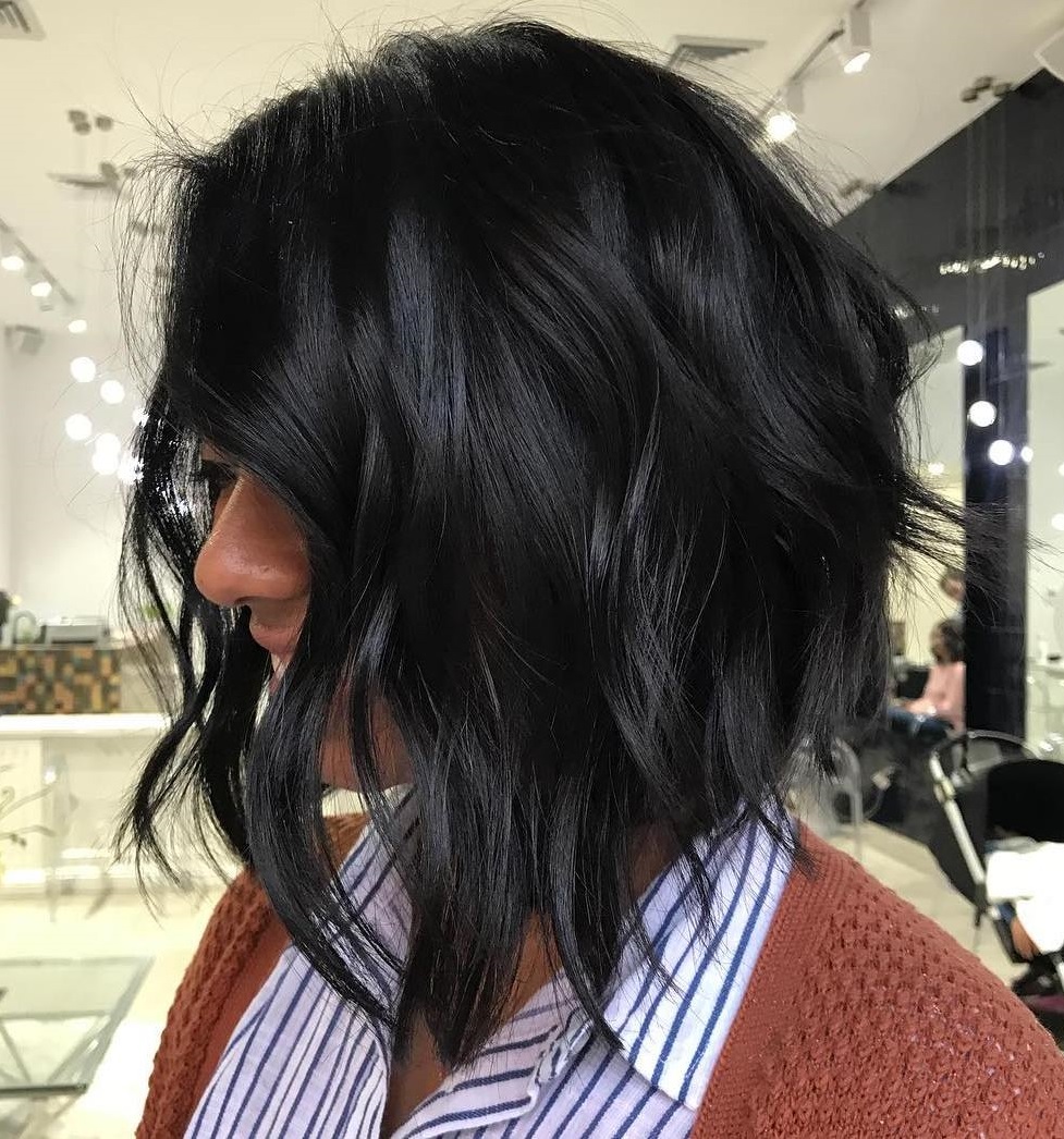 Long Inverted Bob With Beachy Waves