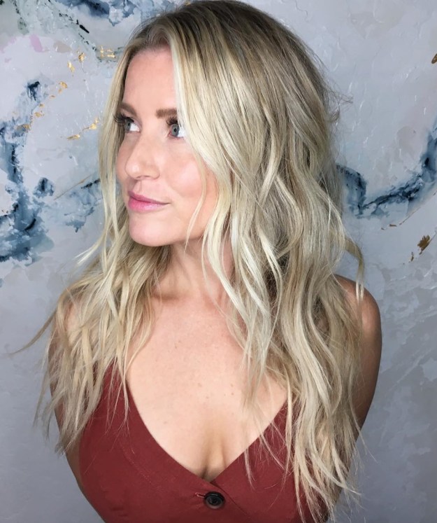 Long Wavy Layered Blonde Hairstyle
