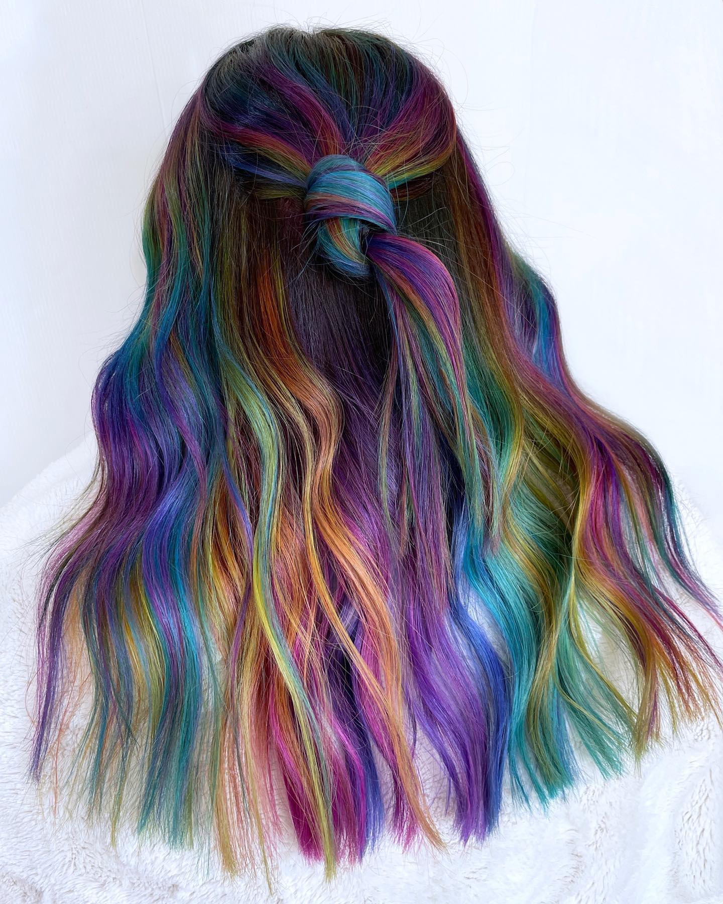 Long Wavy Multicolored Hair