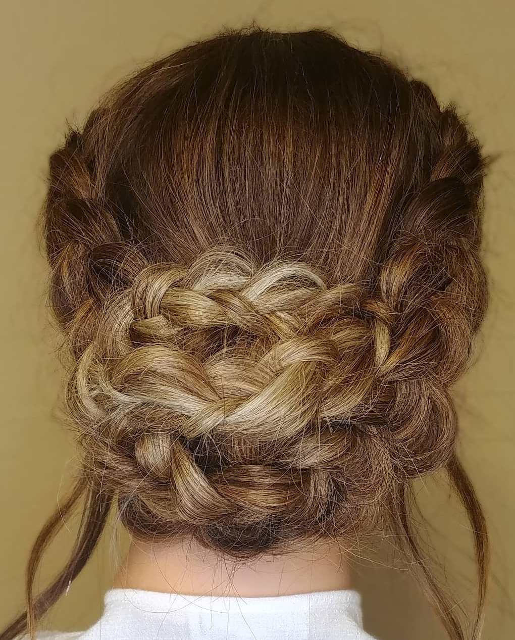 Low Braided Bun For Thick Hair