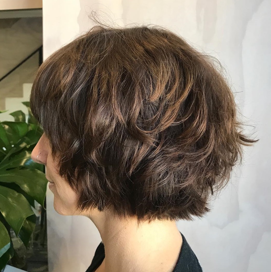 Low Maintenance Shaggy Textured Bob