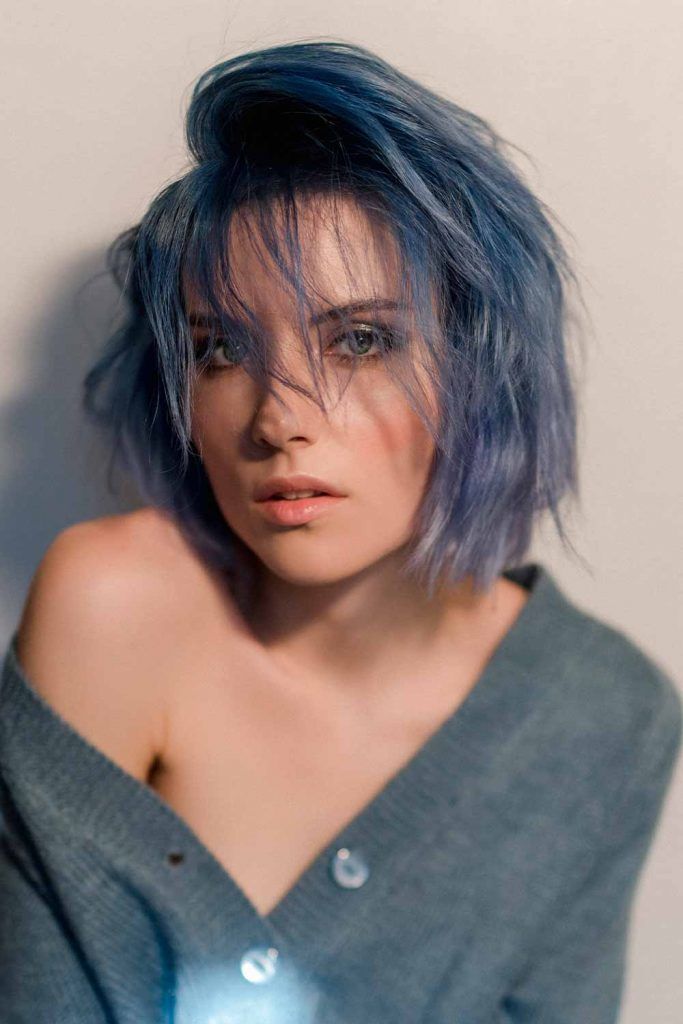 Medium Choppy Bob With Layered Bangs