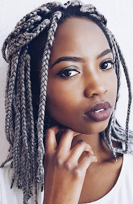 Medium Length Box Braids