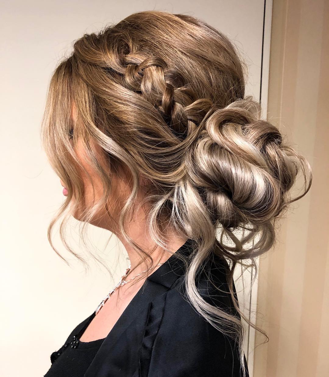 Messy Braided Updo With A Bun