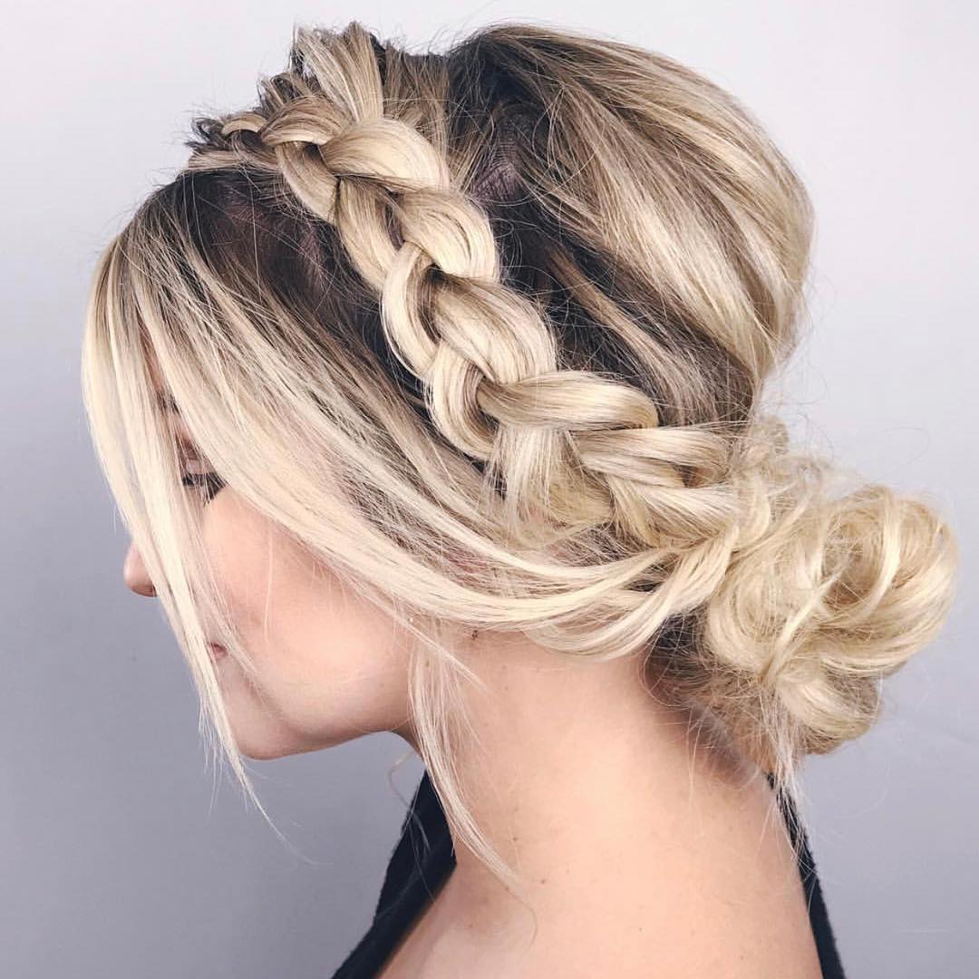 Messy Braided Updo With A Bun