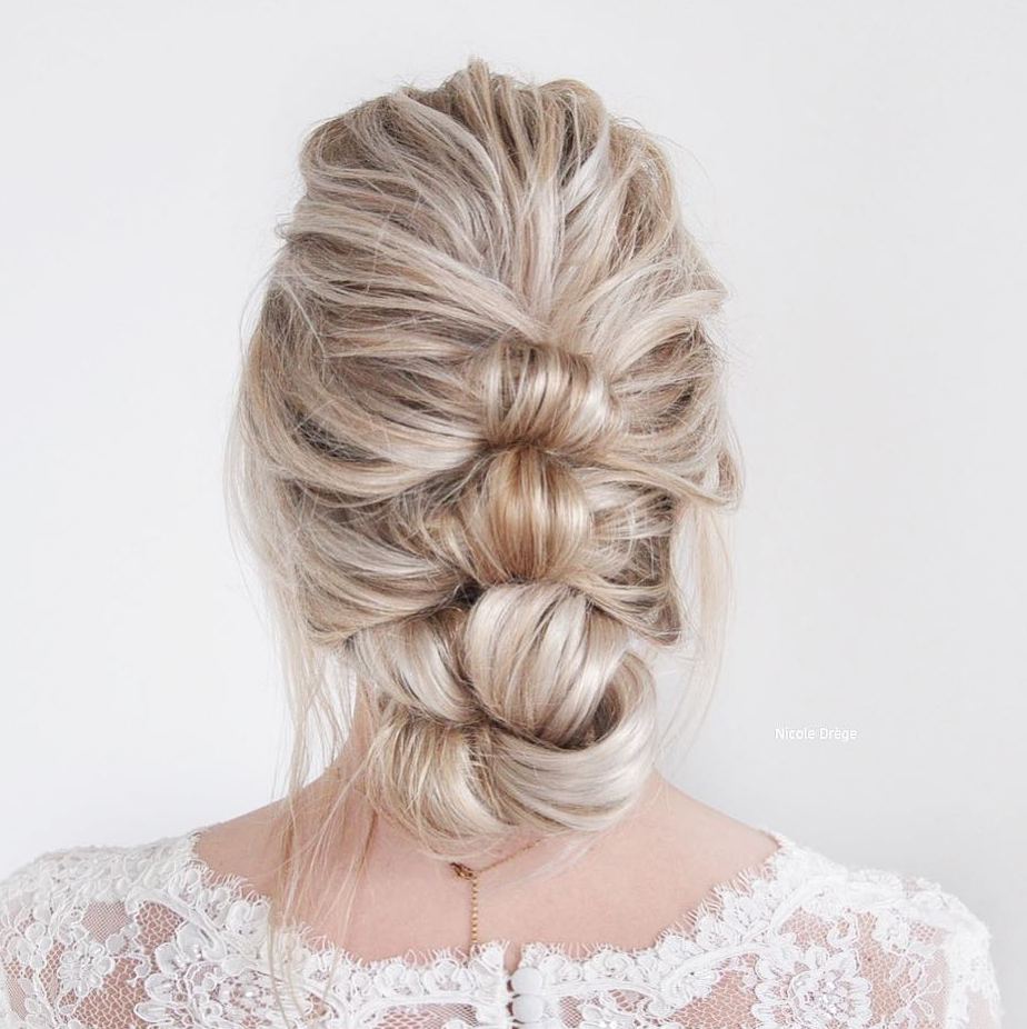 Messy Loopy Updo For Bridesmaids