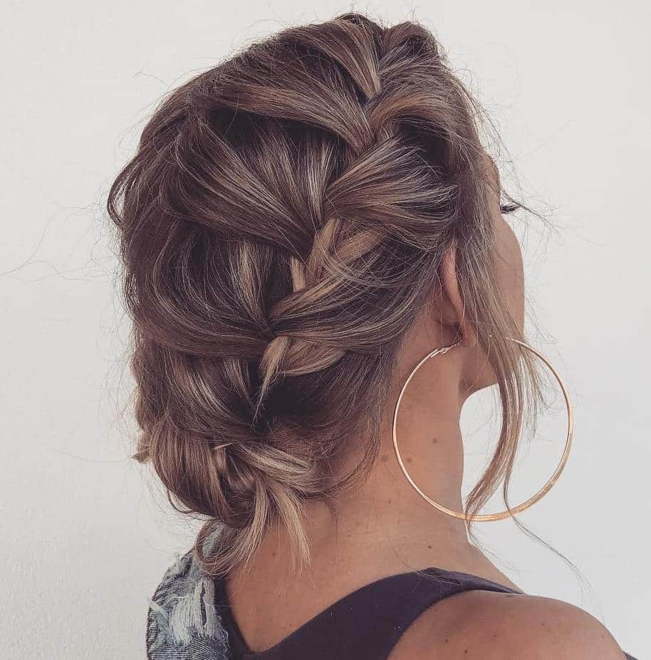 Messy Loosely Braided Updo