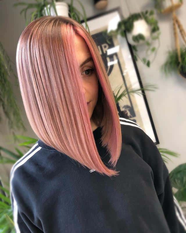 Neon Pink A-Line Bob Hairstyle 2