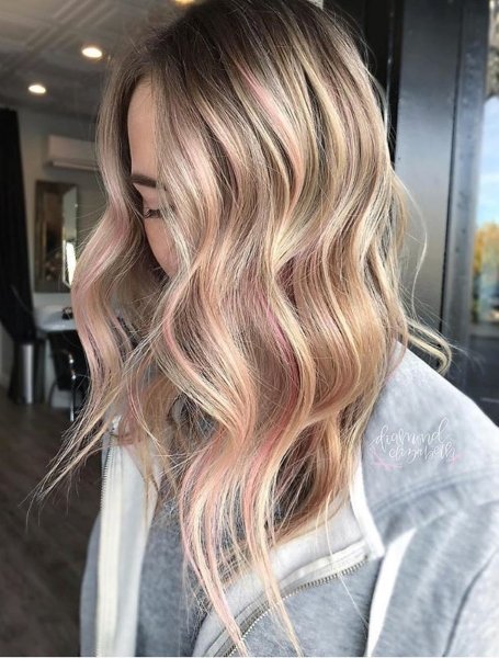 Pale Pink With Ash Blonde