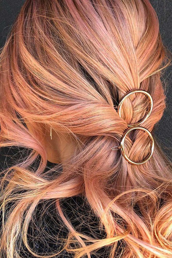 Pale Rose-Peach Hair Style