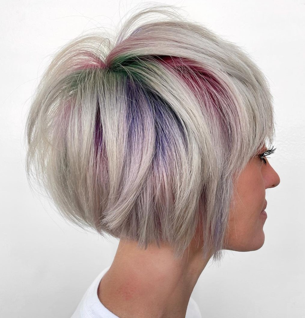 Pastel Peekaboo Highlights for Short Hair