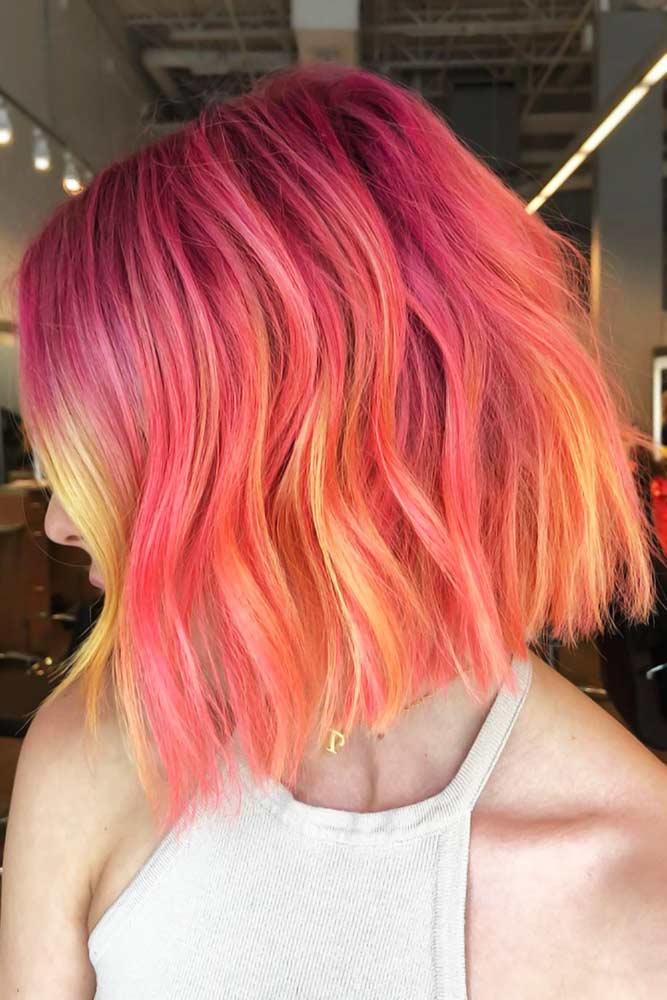 Pink & Peach Highlights #peachhair