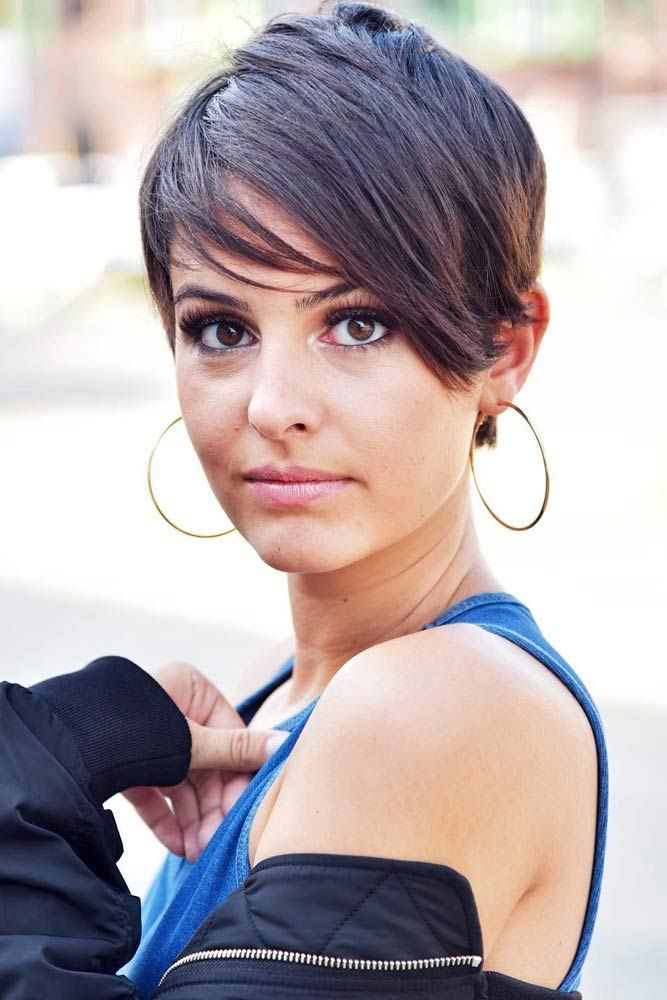 Pixie Hairstyle With Long Bang For Thin Hair #pixiecut #haircuts