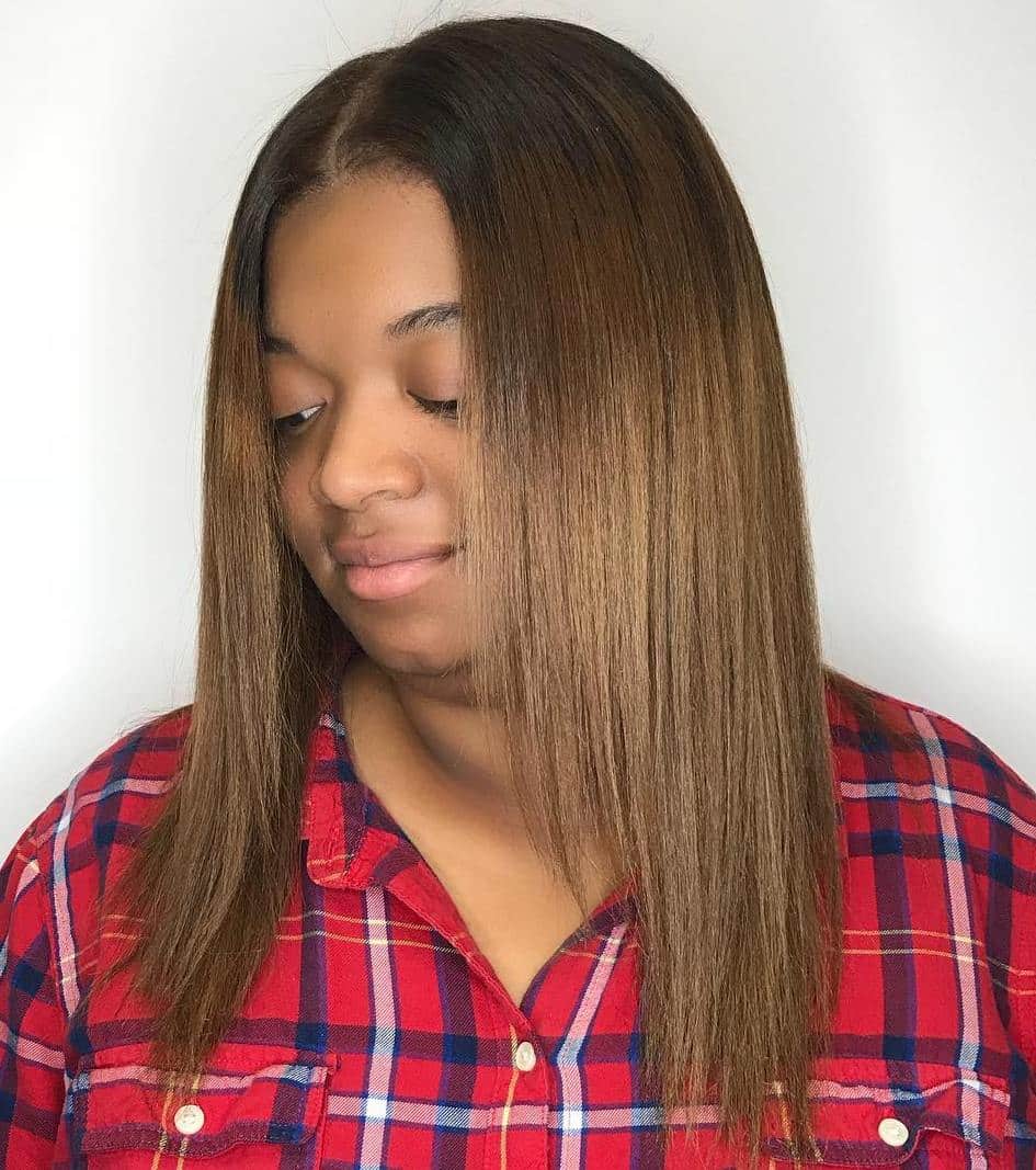 Polished Straight Hairstyle With Flat Iron