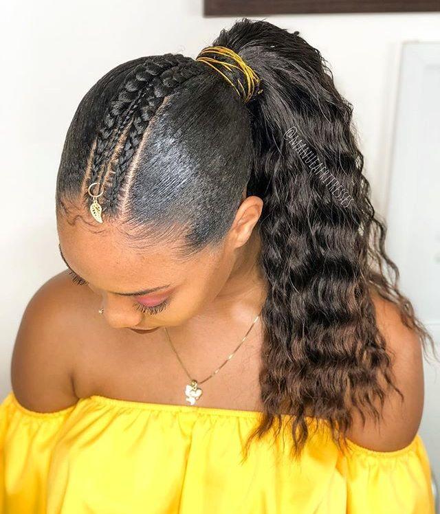 Ponytail Hairstyle With Weave