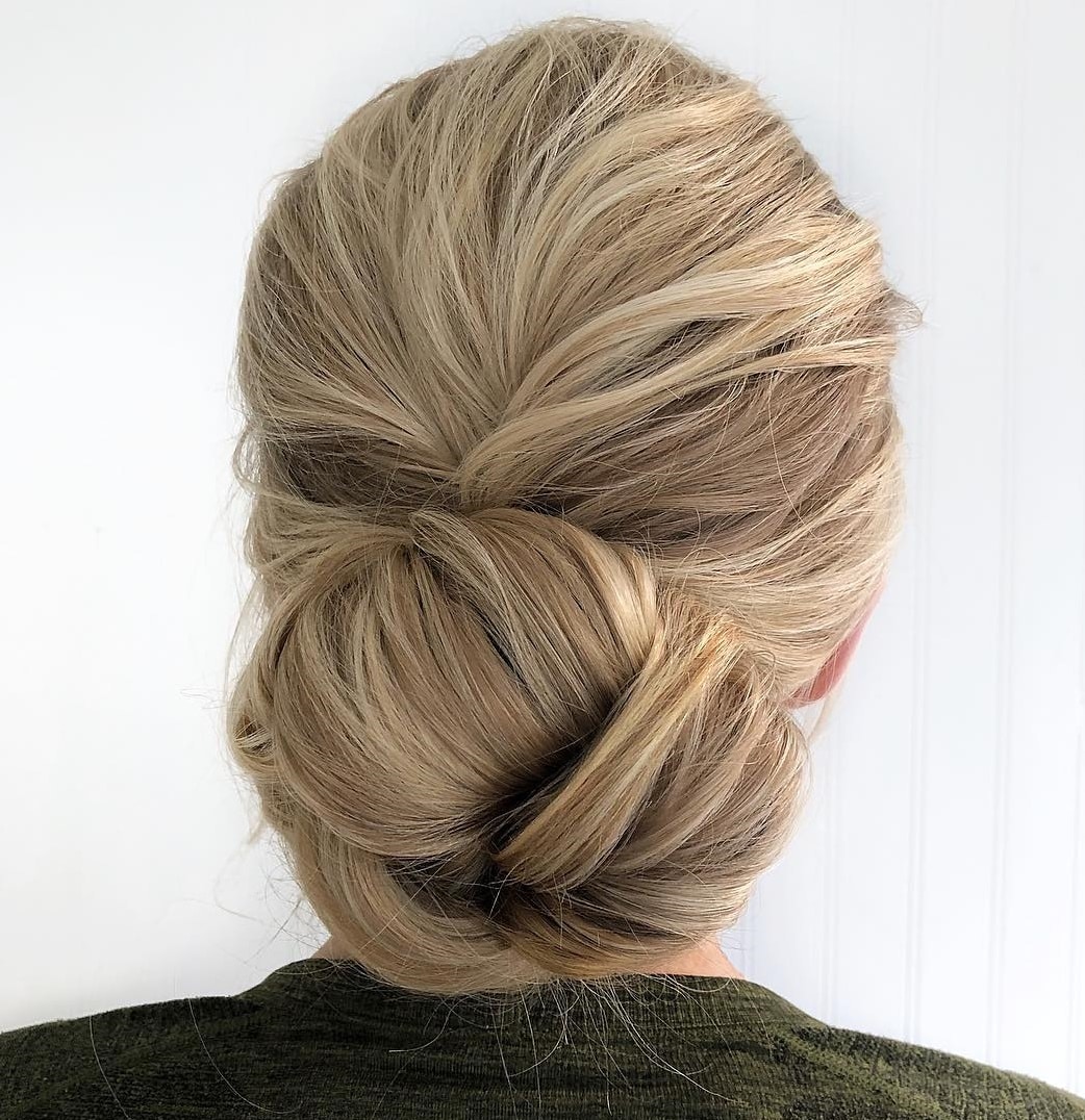 Professional Low Bun Updo For Long Hair