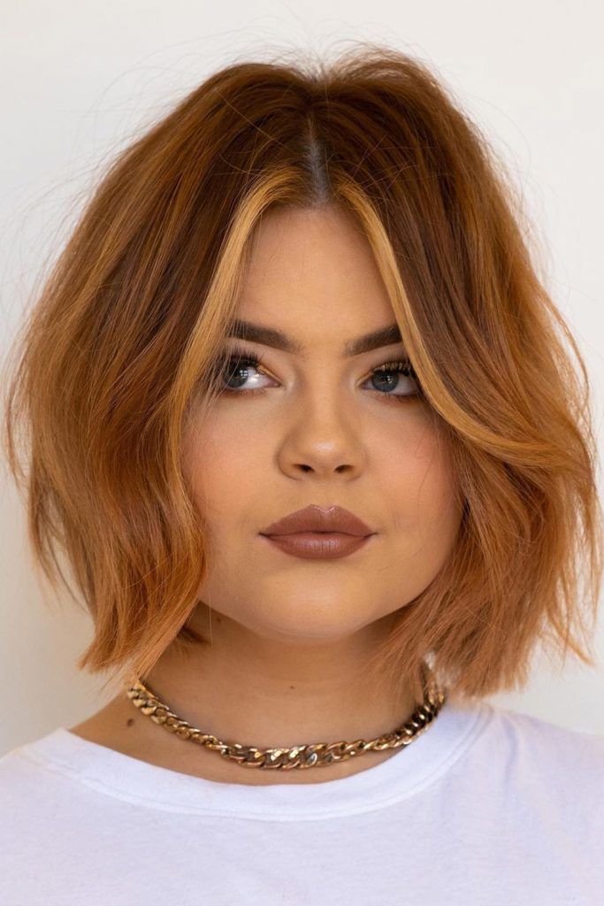 Pumpkin Spice Short-Stacked Straight Bob