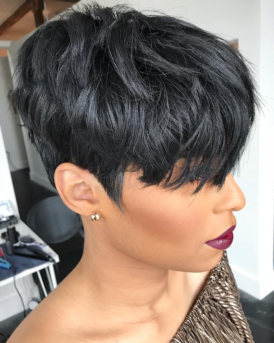 Quick And Easy Black Pixie Hairstyle