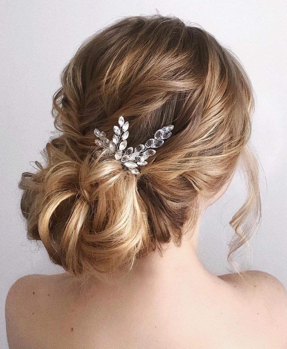 Quick Tousled Low Bun Updo