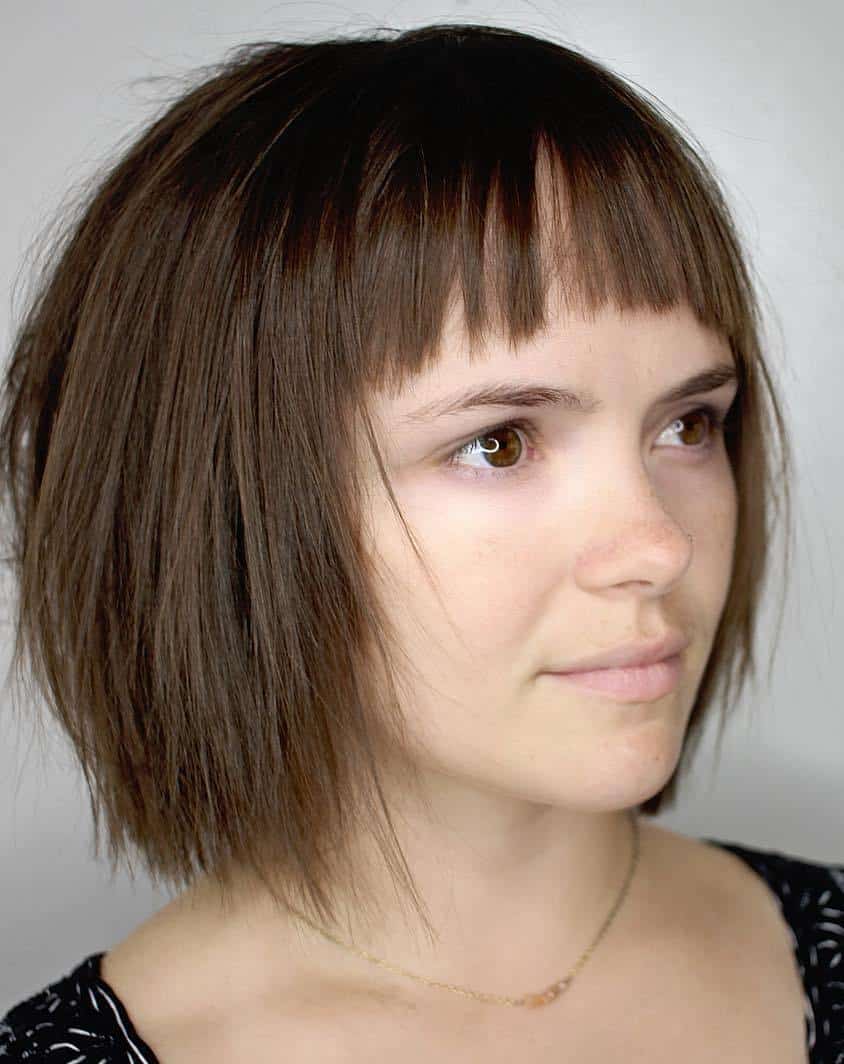 Razored Bob With Choppy Bangs