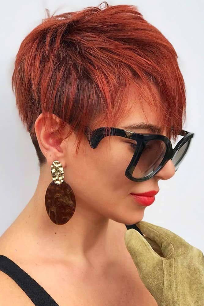 Pixie con textura roja #pixiecut #haircuts