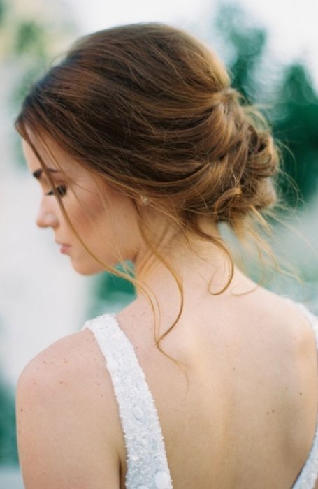 Romantic Updo With Light Brown Hair