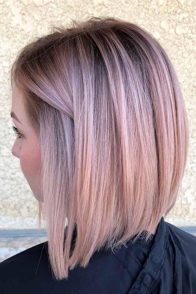 Rose Bright Bob Haircuts For Brave Girls #bobhaircut #stackedbob #haircuts #mediumhair #straighthair