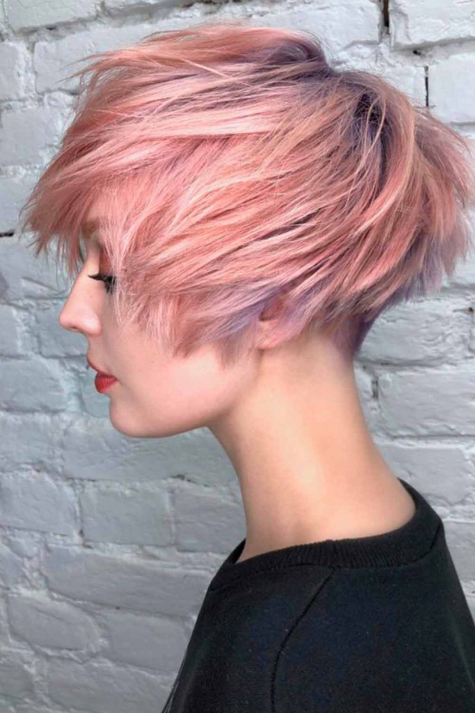 Shaggy Pixie Bob With Undercut #shaggyhairstyles #hairstyles