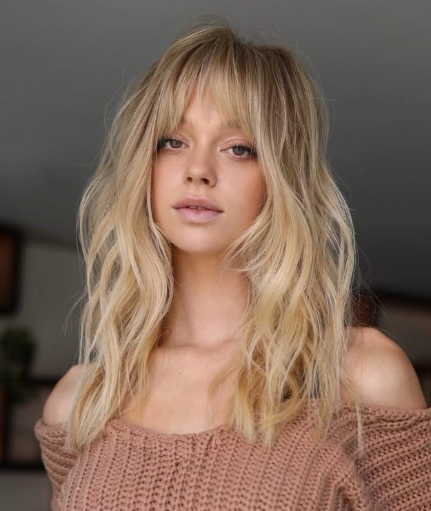 Shoulder Length Hairstyle with Bangs